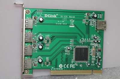 USB 2.0 4x PCI Controller Karte NEC D720101GJ D720101F1 uPD720101 DU-520 D-Link