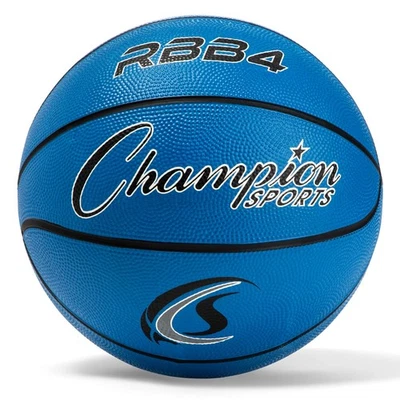 Champion Sports Size 6 Blue Rubber Basketball Indoor Outdoor Durable Play