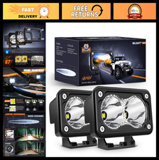 2pcs 3 Led Pods 1300lm Offroad Fog Lights Super Bright Auxiliary Lamps For Atv 2pcs 3 Led Pods 1300lm Offroad Fog Lights Super Bright Auxiliary Lamps For Atv
