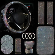 11 Pcs Bling Car Accessories Set,Bling Set for Multicolor 