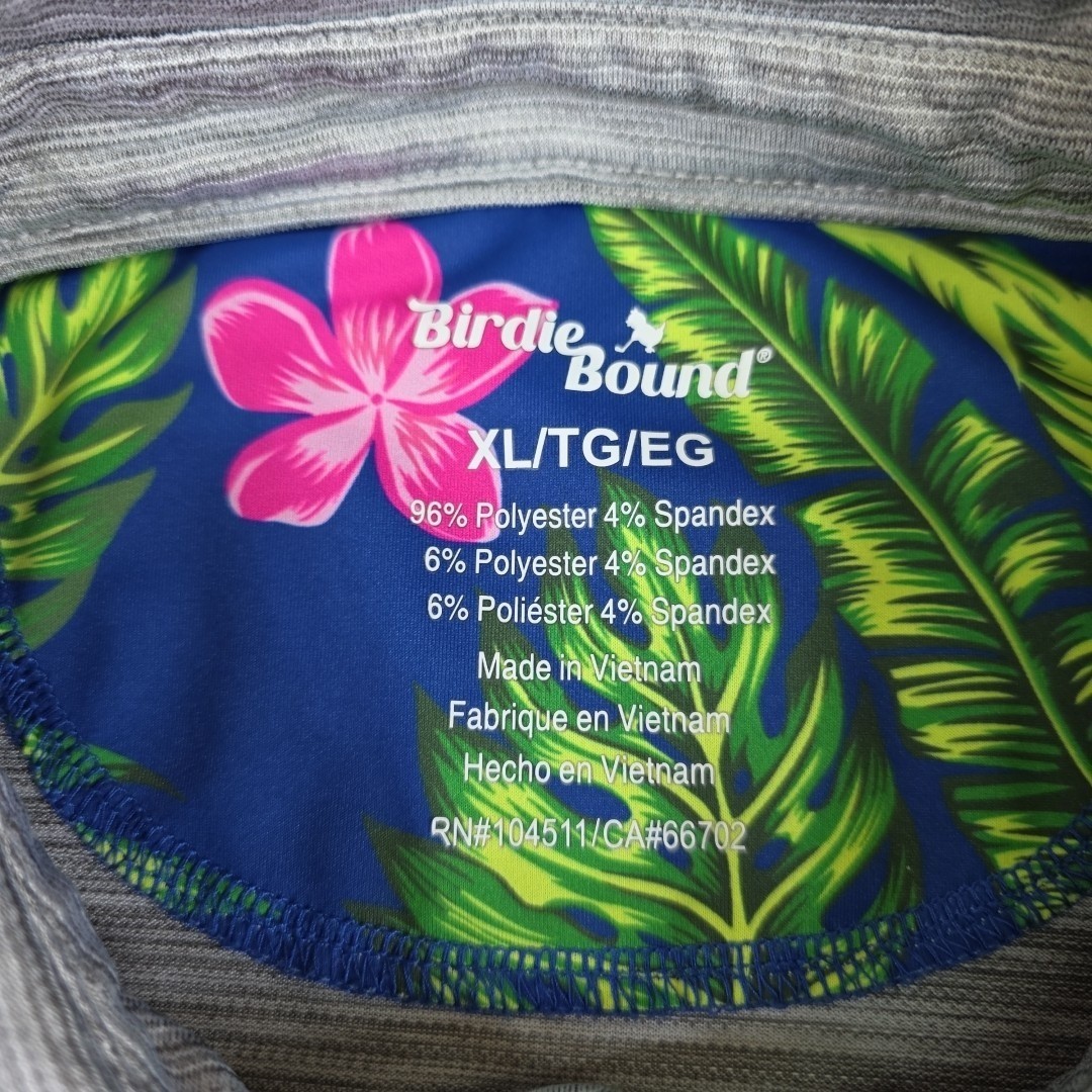 Birdie Bound Performance Golf Polo Shirt Men's XL Heather Gray Short Sleeve