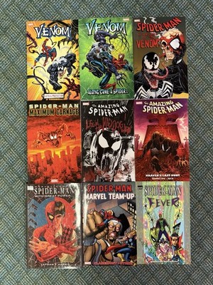 Spider-Man 9 Book Lot Fever Maximum Carnage Vengeance Of Venom