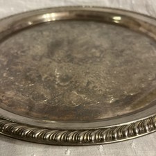 Vintage International Silver Company Engraved Silver Plated Serving Tray.