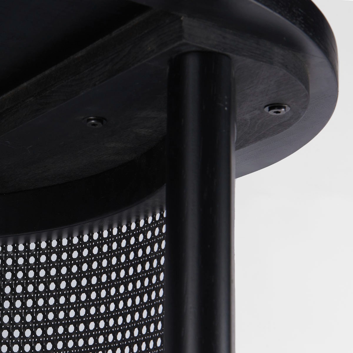 48" Modern Oval Coffee Table with Solid Table Top & Imitation Rattan Legs