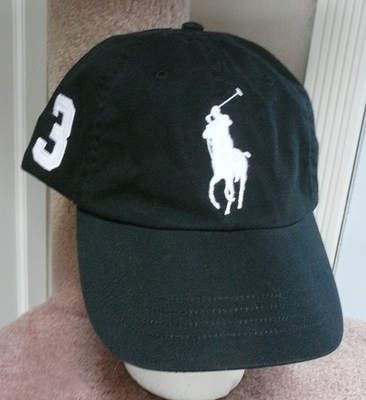 Polo Ralph Lauren Black Adjustable Polo Hat Cap Leather Strap | eBay