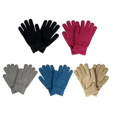 5 Pairs Winter Knitted Magic Elastic Gloves for Adults Kids, Stretchy Medium