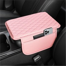 Stacool Car Center Console Cover Microfiber Leather Armrest Cushion Pink Univers