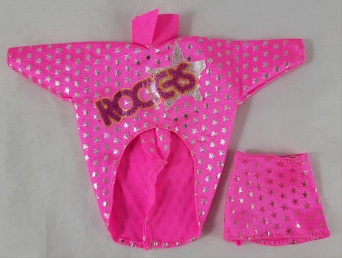 Vintage 1986 Barbie & the Rockers Pink Outfit Top/Shirt & Skirt