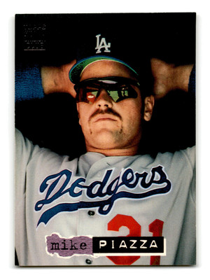 #ad #ad Mike Piazza 1994 Stadium Club Dugout Dirt #1 HOF Los Angeles Dodgers NM MINT $2.00