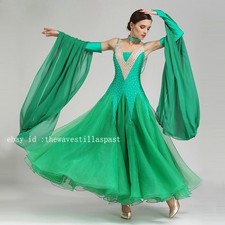 Latin Ballroom Dance Dress Modern Salsa Waltz Standard Long Dress Colors