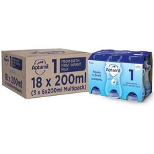 18 x 200ml Aptamil 1 Breastmilk Substitute 1 First Infant Baby Milk From Birth