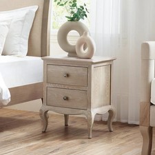 2  New Julian Bowen Camille Limed Oak 2 Drawer bedside tables Delivery Available