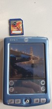Vintage Palm Zire 71 PDA Blue Handheld Bundle w/ 32MB SD Card Stylus Case Cradle