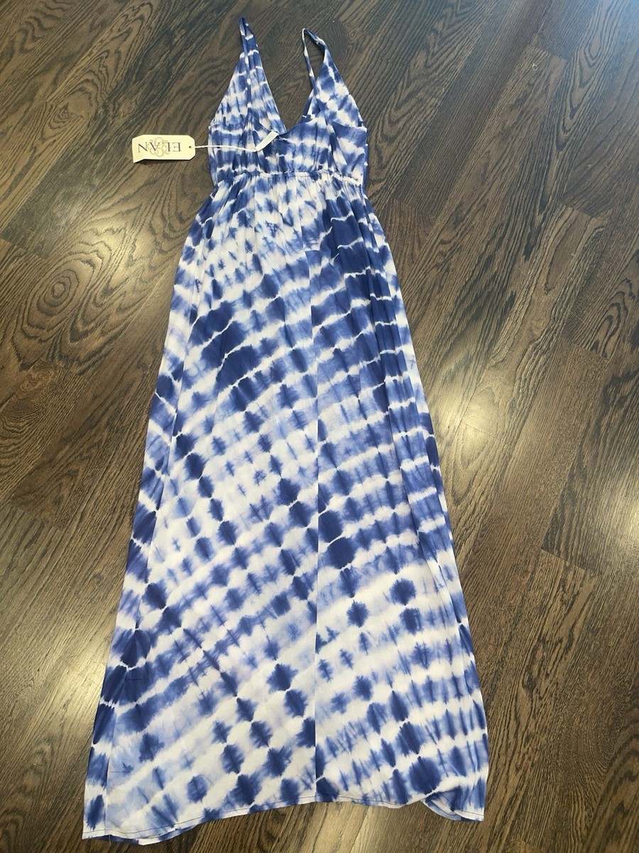 blue white tie dye maxi dress ELAN Deep V M Color:MAIRA FLORAL DARK BLUE Sizes UK 4–24 / Bundle Barbie Twinning Looks Doll