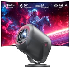 KSAN Projector with Stand, [Electric Focus] 1080P WiFi Projector with Bluetoo...