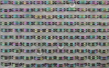 Wholesale Lots 32pcs Multicolor Stainless Steel Clear Rhinestone Unisex Rings