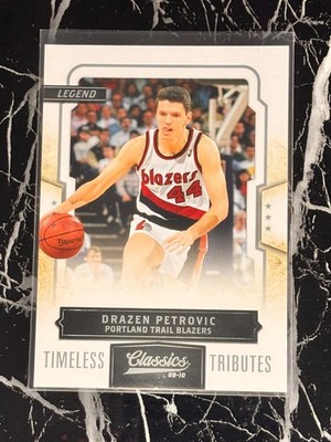 2009-10 Panini Classics #107 Silver Timeless Tributes Drazen Petrovic #d 100/100