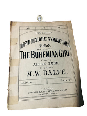 Noten The Bohemian Girl Papers Vintage ra
