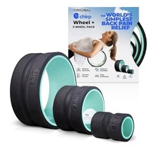Chirp Relief Wheel Pack w/ Travel Carrying Case. Back  Neck Pain-3 Pc Set-New
