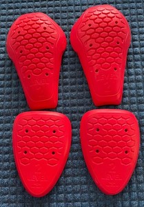 Powertector CE Level 2 Motorcycle Armor Knee & Hip Pads Set Red Flex