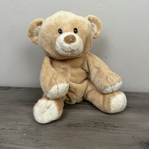 TY Pluffies 2010 Baby Woods Bear Tan Brown Teddy Bear Plush with Plastic Eyes - Picture 1 of 9
