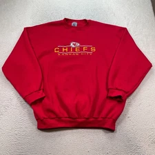 VINTAGE Kansas City Chiefs Sweater Mens XXXL Red Logo 7 USA Heavyweight