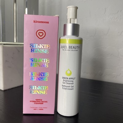 Kiramoon Silkie Rinse Hydrating Facial Cleanser 6Oz and GREEN APPLE gel Cleanser