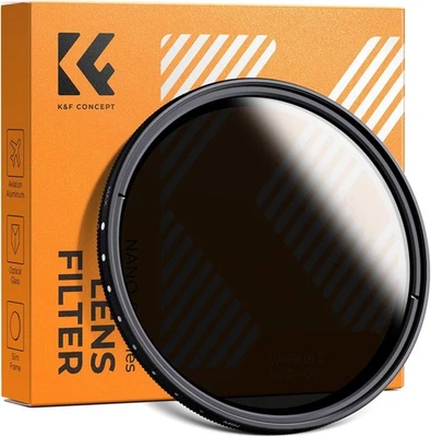 K&F Concept ND2-400 Variabler Graufilter Fader ND Filter 37-82mm 9 Blendenstufen