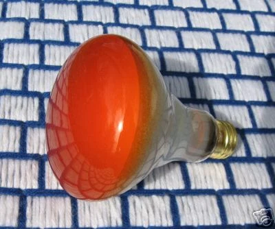 65 WATT Amber R30 indoor 65w orange narrow FLOOD LIGHT BULB BR30 spot 65BR30 new - Image 3 of 3