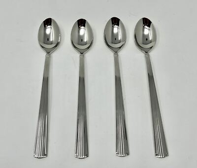 Reed & Barton Highbridge Set of 4 Iced Tea Spoons 18/10 Stainless 7 3/4''