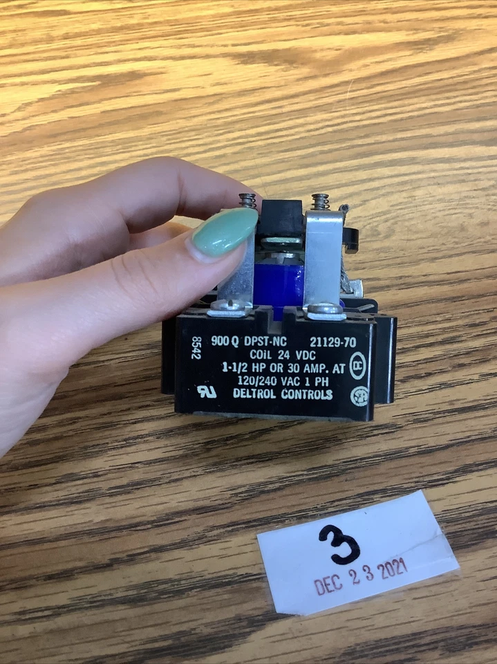 CONTROLES DELTROL 900QDPST-NC S155D RELÉ DE ALIMENTACIÓN 120V 50/60 Hz Foto 3 de 4