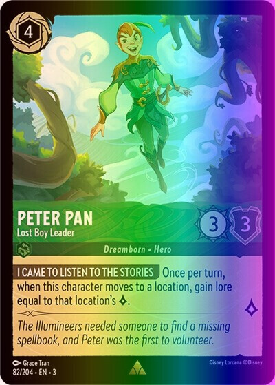 Lorcana Peter Pan - Lost Boy Leader (82/228) Into the Inklands NM FOIL