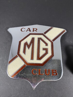 MG Car Club Badge Made In England With Bracket | eBay