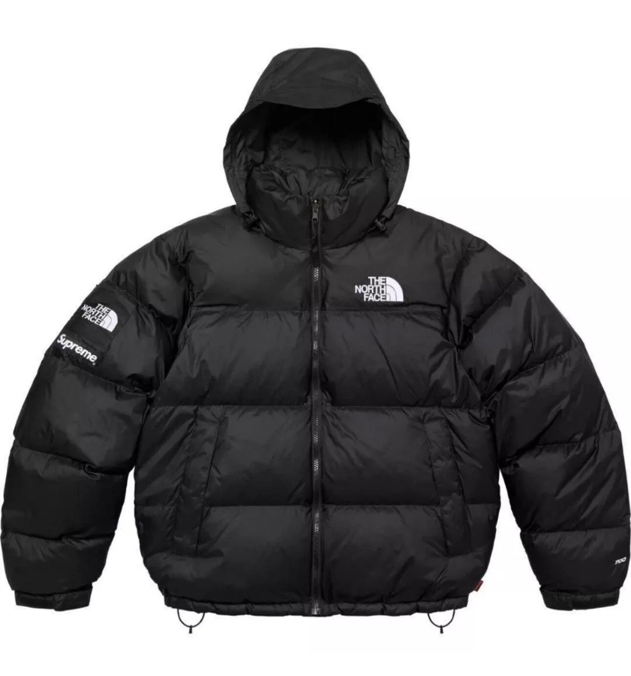 Veste noire homme Supreme X The North Face Nuptse non ouverte taille L