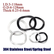 Wave Washer 304 Stainless Steel/Spring Steel Wavey Washer Gasket I.D:3-118mm