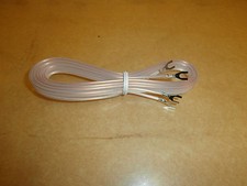 Flat Twin Lead Antenna Wire Clear,300 Ohm 6 Ft Long,For TV  FM, NEW