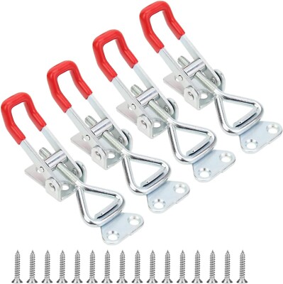 4Pack Pull Latch Clamp, Heavy Duty Toggle 220lbs Capacity, Adjustable Quick Draw