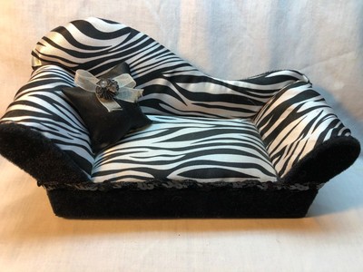 Zebra Print Sofa Jewelry Box Ring Holder Black White Ebay