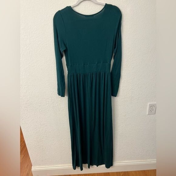 Ouges womens maxi long sleeve wrap v neck dress s… - image 7