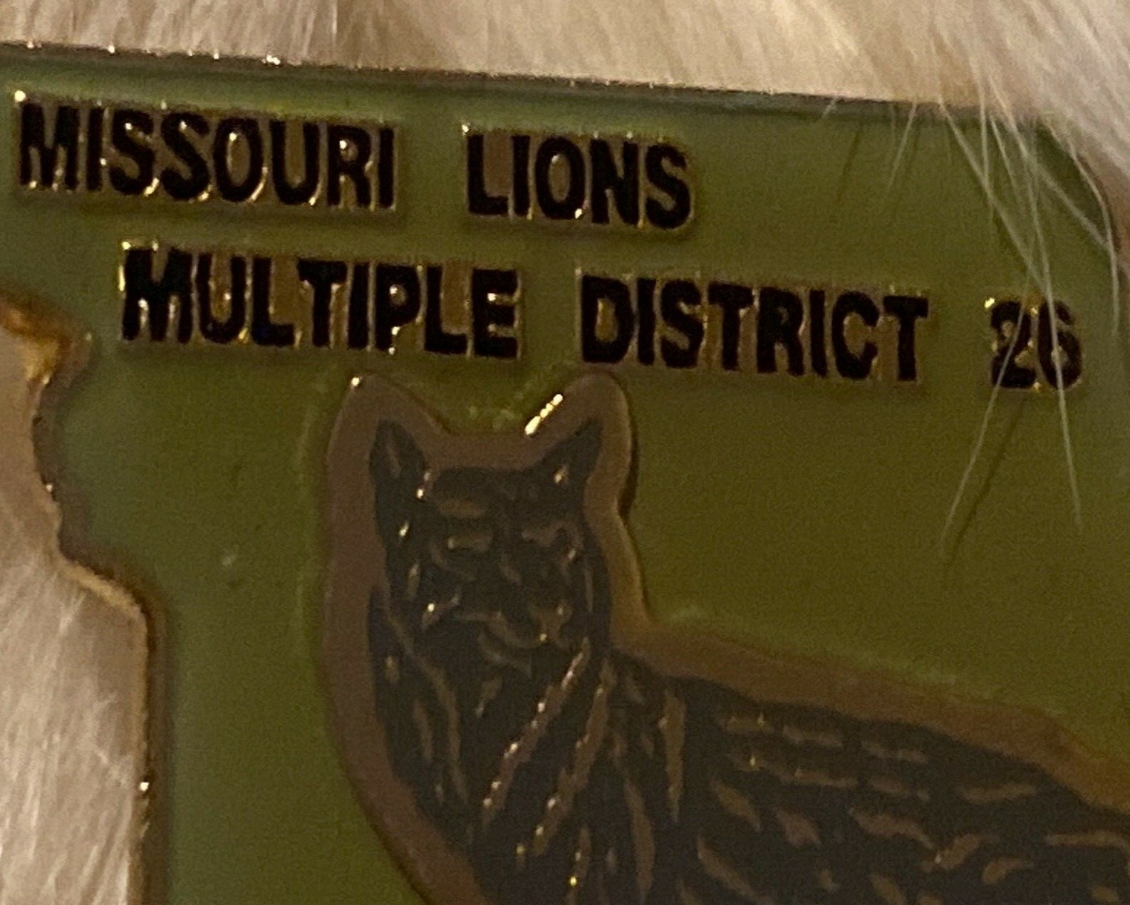 Missouri Lions Club Brooch Pin 1989 Multiple District 26 Gold Tone