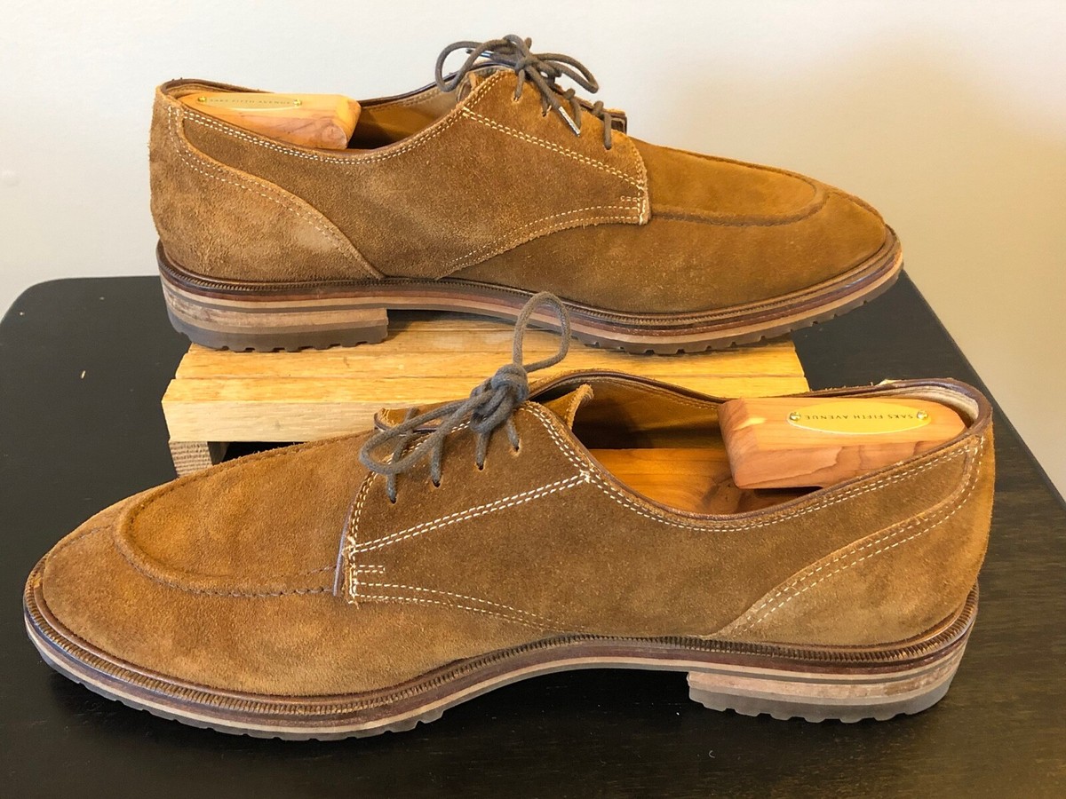 Zelli Brown Suede Leather Norwegian Split-Toe Oxford/Derby shoes 10.5 Men main image 3