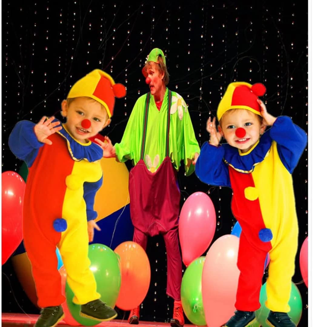 Halloween Child'S Clown Costume Kids Baby Jumpsuits Toddlers Dress up with Cl...