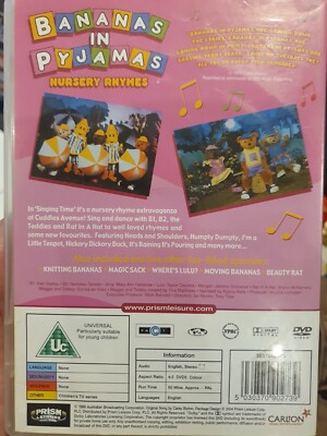 BANANAS IN PAJAMAS DVD NURSERY RHYMES ORIGINAL BBC BRITISH TV