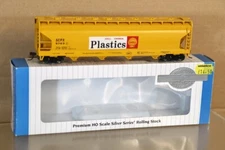 BACHMANN 17534 SHELL PLASTICS 4 BAY CENTER FLOW 64' HOPPER CAR WAGON 5703 nw
