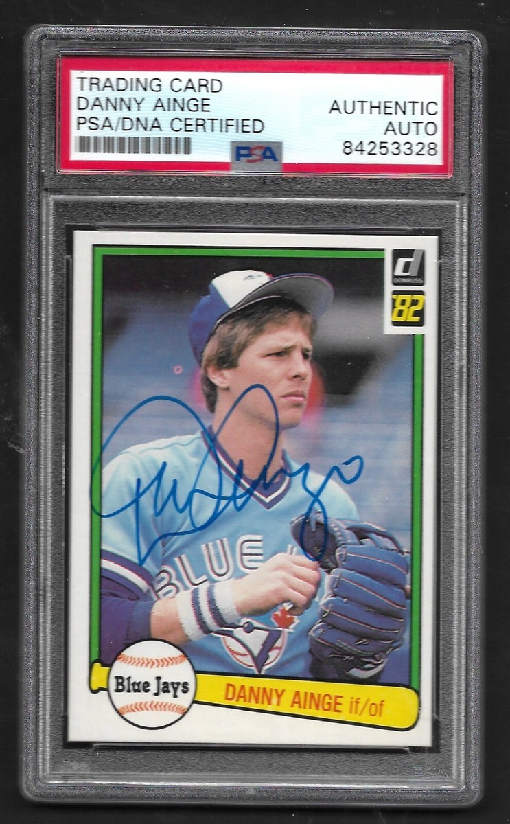 1982 DONRUSS #638 Danny Ainge BLUE JAYS SIGNED AUTO CARD PSA / DNA