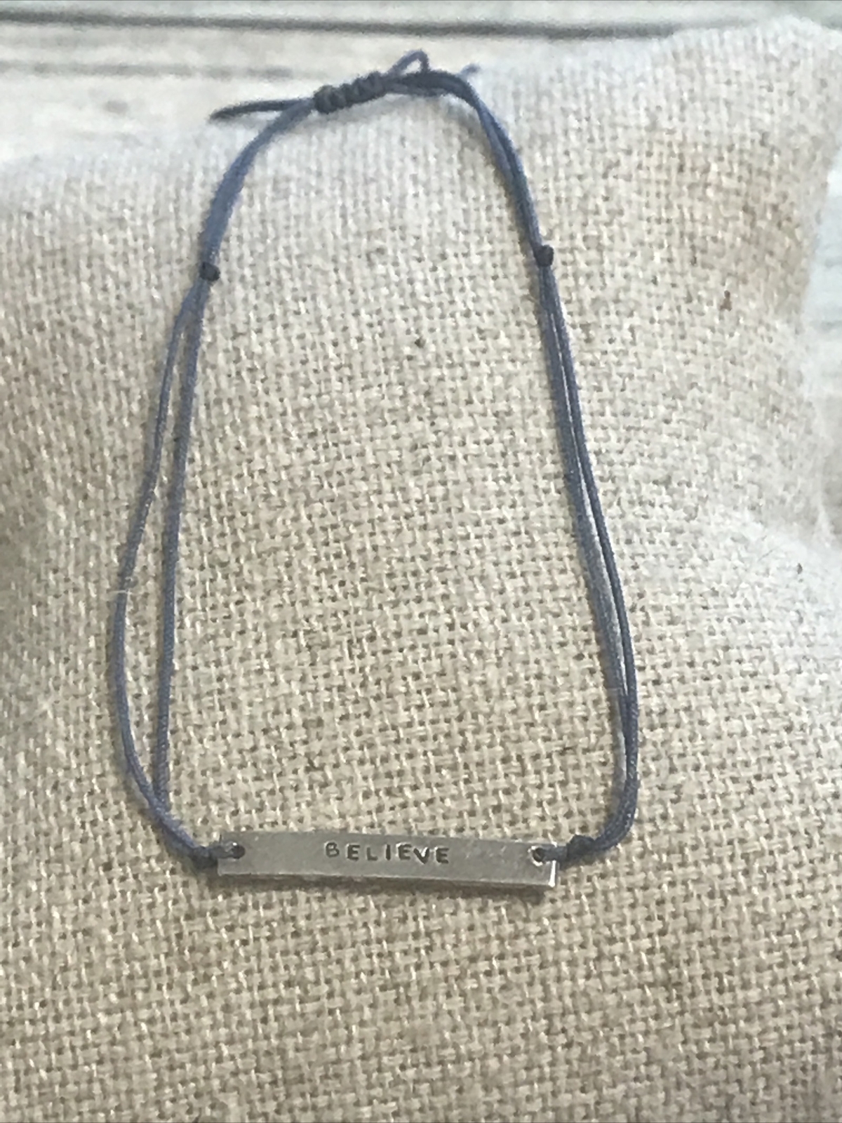 Sterling Silver Believe Blue String Bracelet  Kat… - image 8