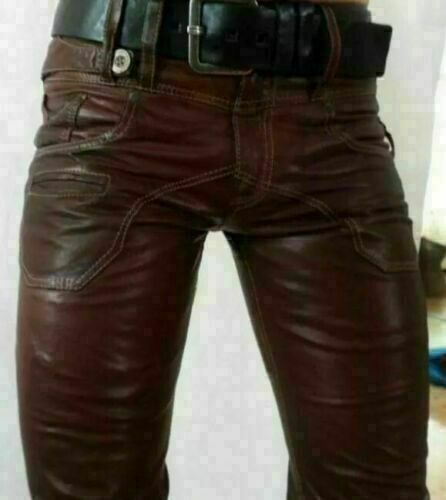 LUXURY PANTS TROUSERS HOT BRAUN CUIR | eBay