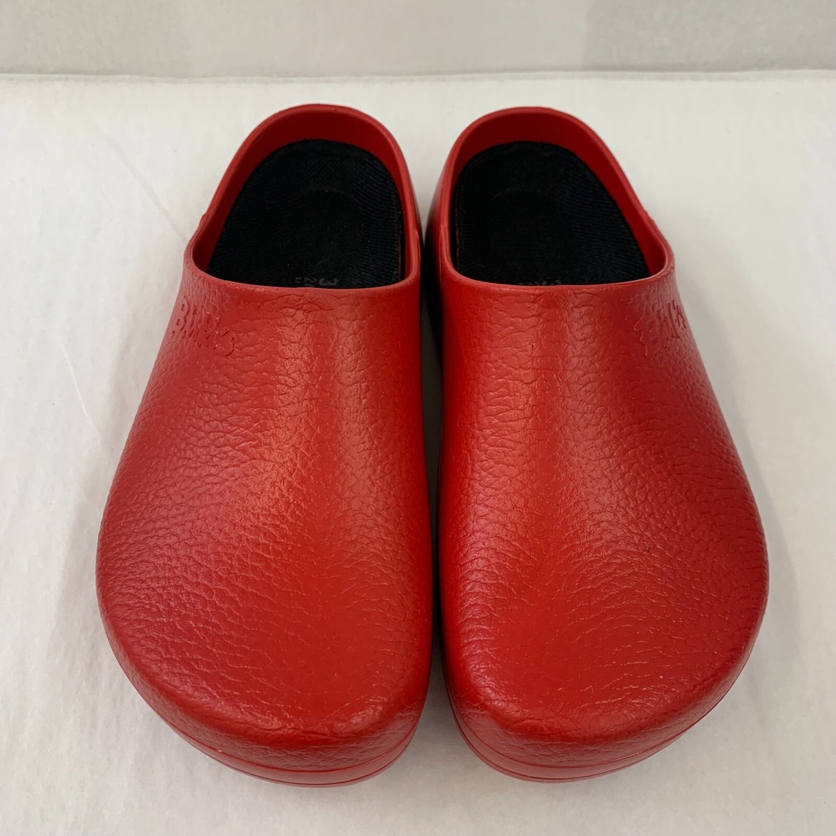 Birkenstock New w/ Box Super-Birki Red Polyurethane Narrow Width