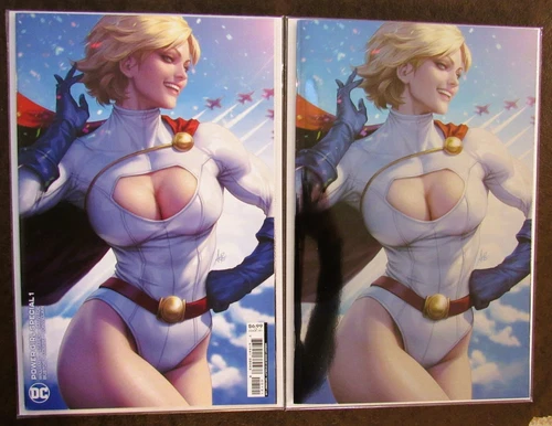 POWER GIRL Special #1 2023 Artgerm Variants Trade + Virgin FOIL Set M/NM+