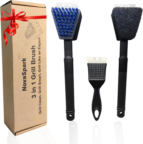 Nylon Grill Brush No Wire Bristle Barbecue Brush Grill Cleaning Kit Safe Grill S